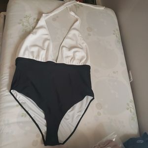 One piece halter swimsuit